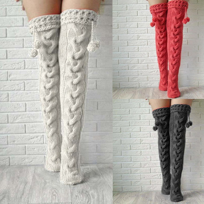 Cable Knit Thigh High Boots Socks, Sweater Boots Socks, Knee High Leg  Warmers, Red Long Socks -  Canada