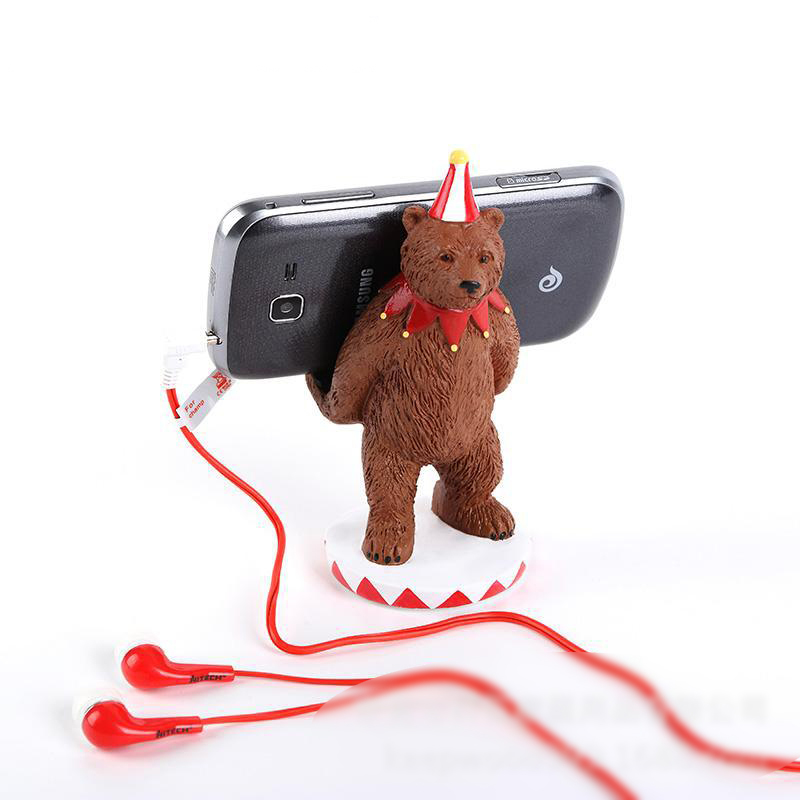 Resin Multifunction Cartoon Funny Bear Phone/Tablet Holder