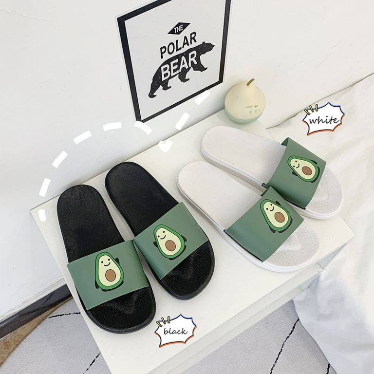 Slides – Vinyl waterproof Avocado slippers – Unisex – Splurg'd Studio